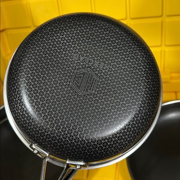 HEXCLAD 4 Piece Nonstick Stainless Steel Frying Pan Set 8 10 12 Wok $600 - Picture 11 of 11